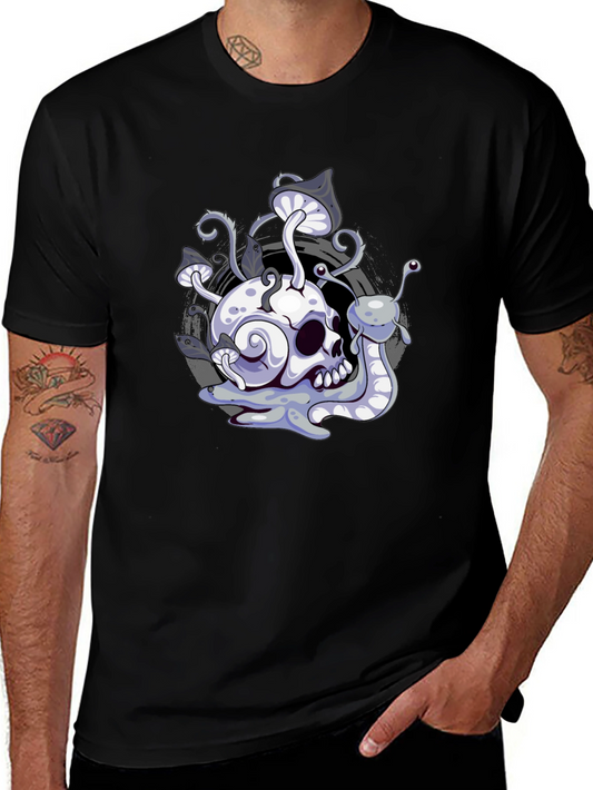 Skull Snail Graphic Tee - Unique Dark Humor T-Shirt