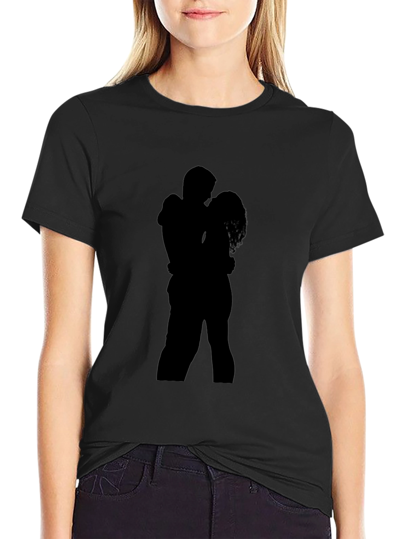 Silhouette Embrace T-Shirt - Romantic Design