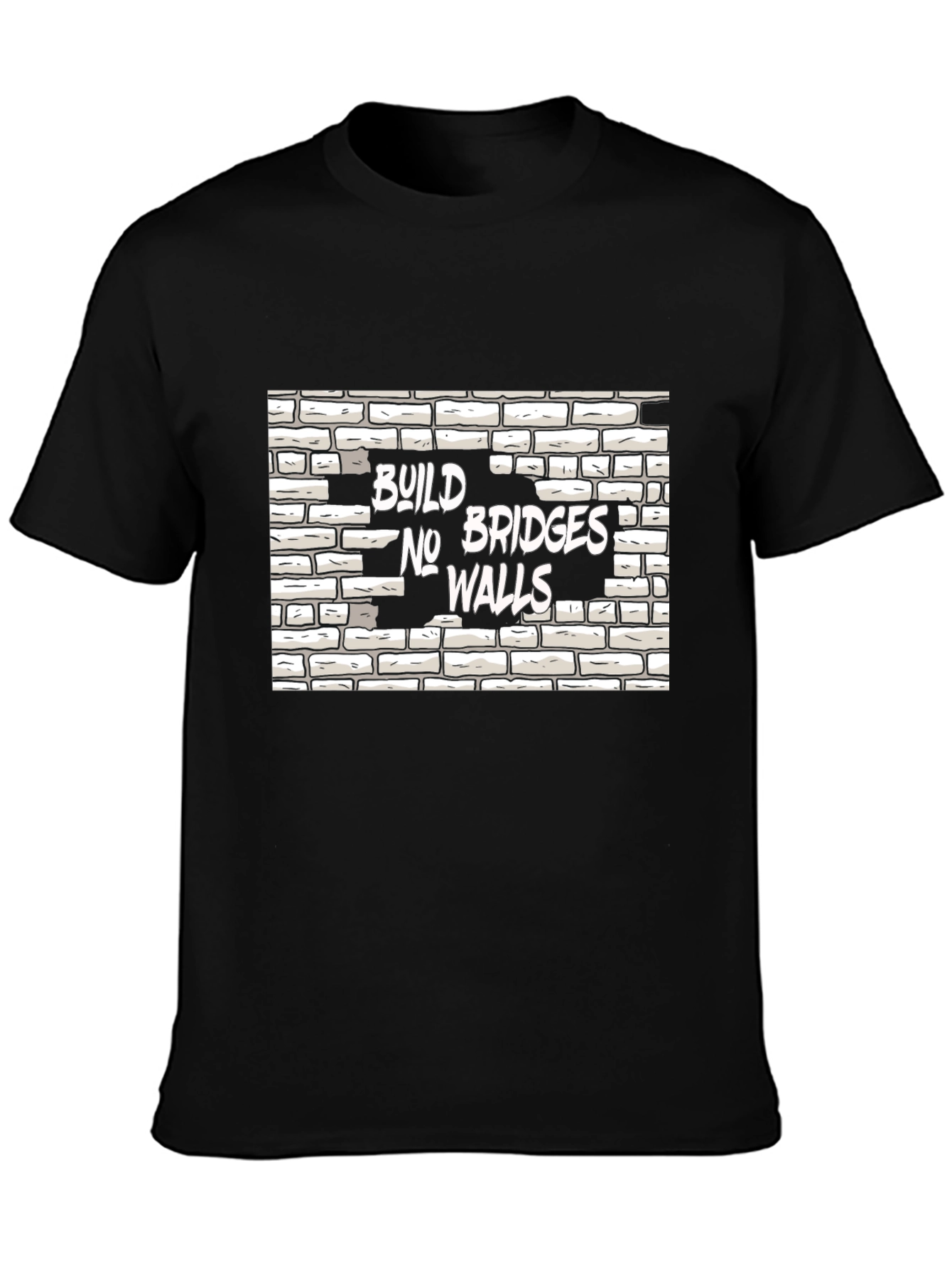 Build Bridges No Walls Graphic Tee