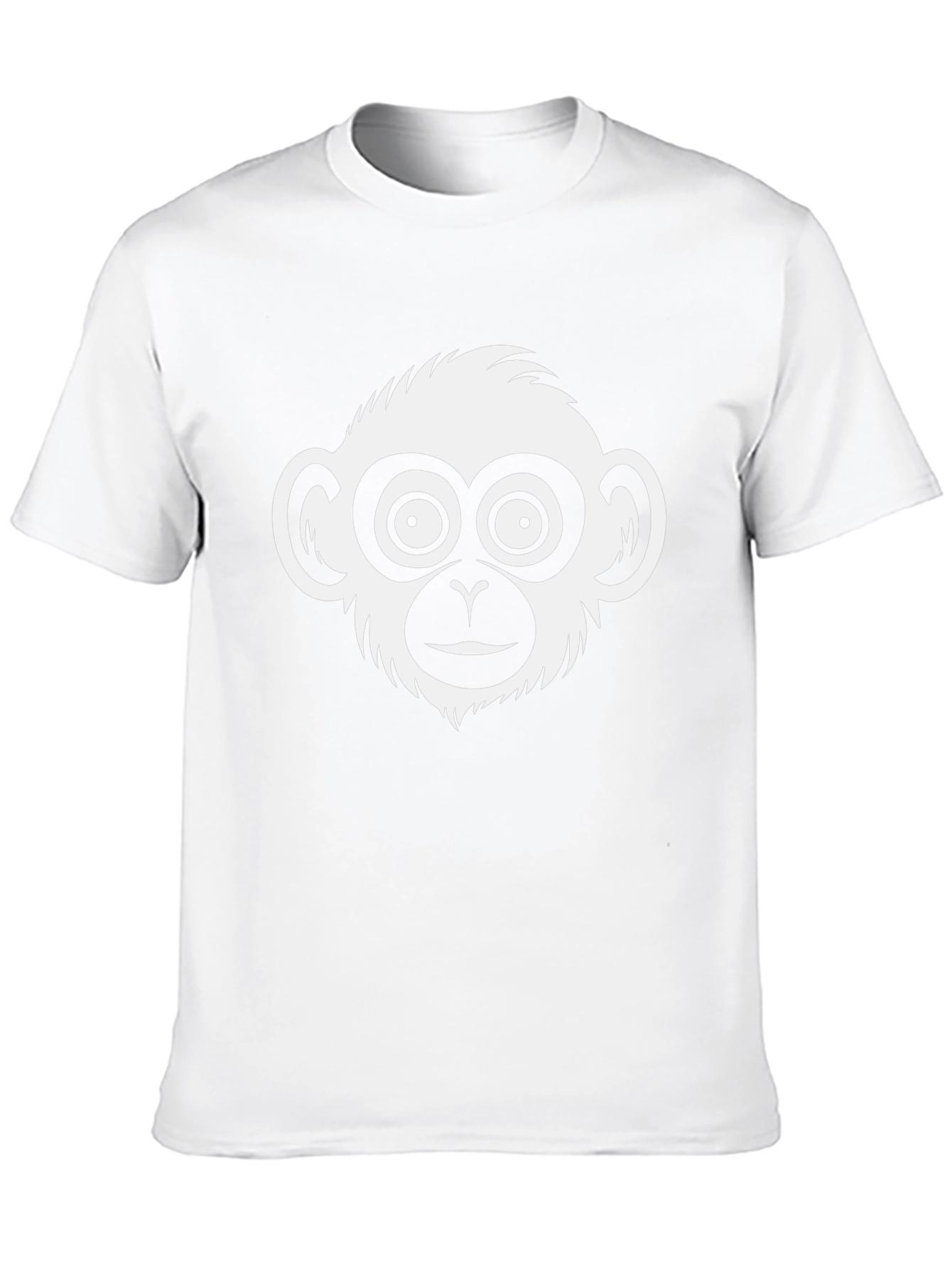 Monkey Face Graphic T-Shirt - Casual Black Tee