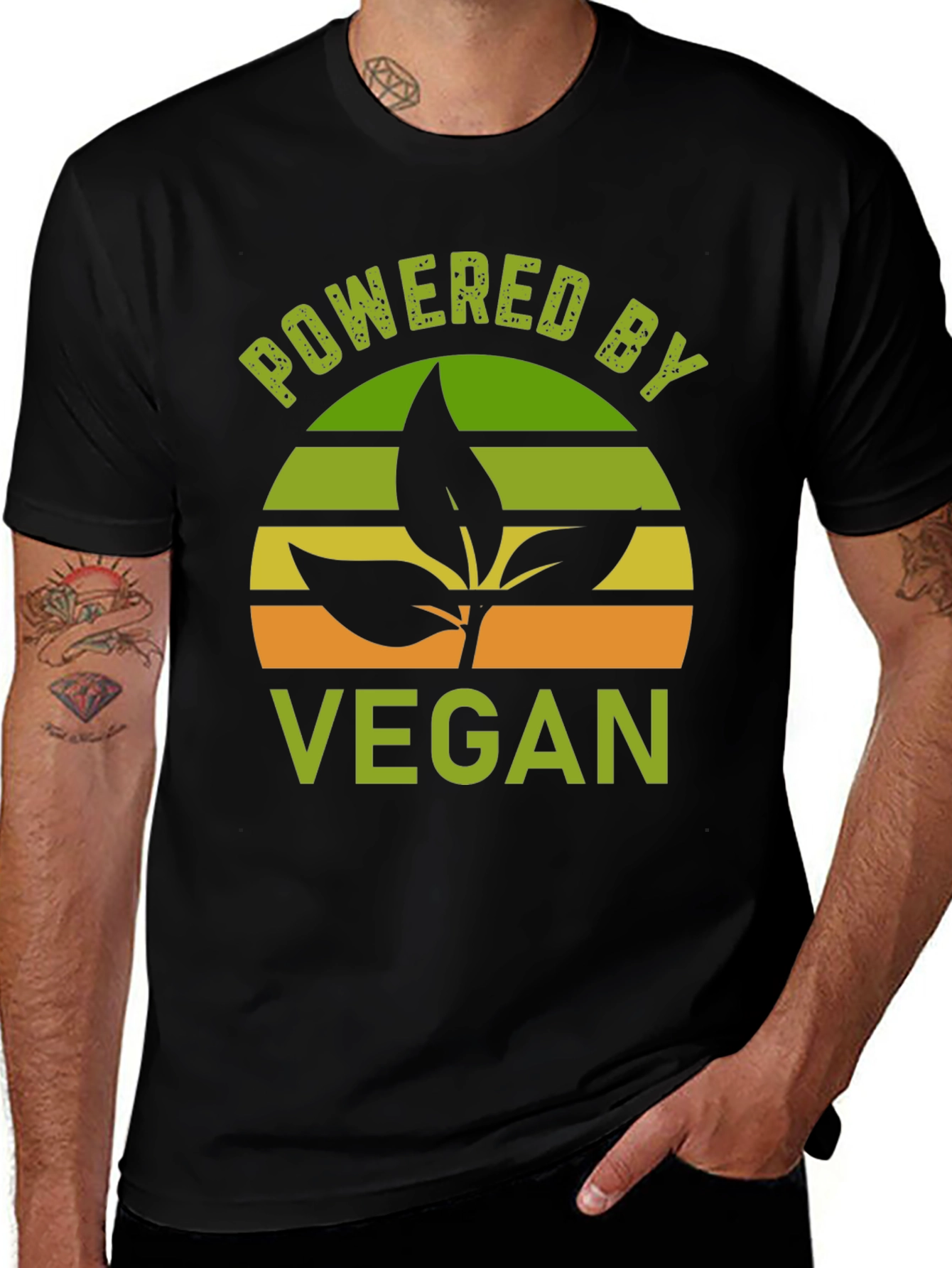 Powered By Vegan T-Shirt - Plant Based Lifestyle Tee