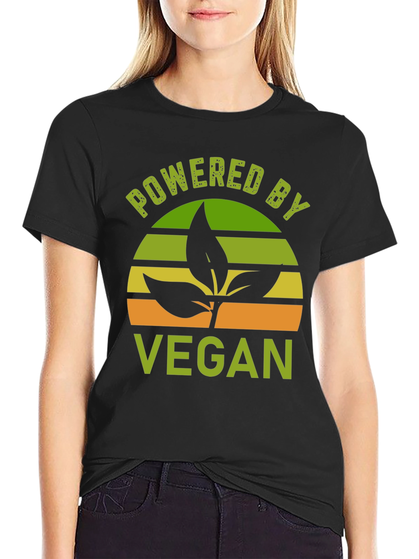 Powered By Vegan T-Shirt - Plant Based Lifestyle Tee