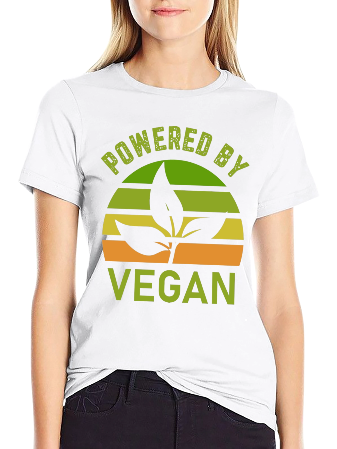 Powered By Vegan T-Shirt - Plant Based Lifestyle Tee