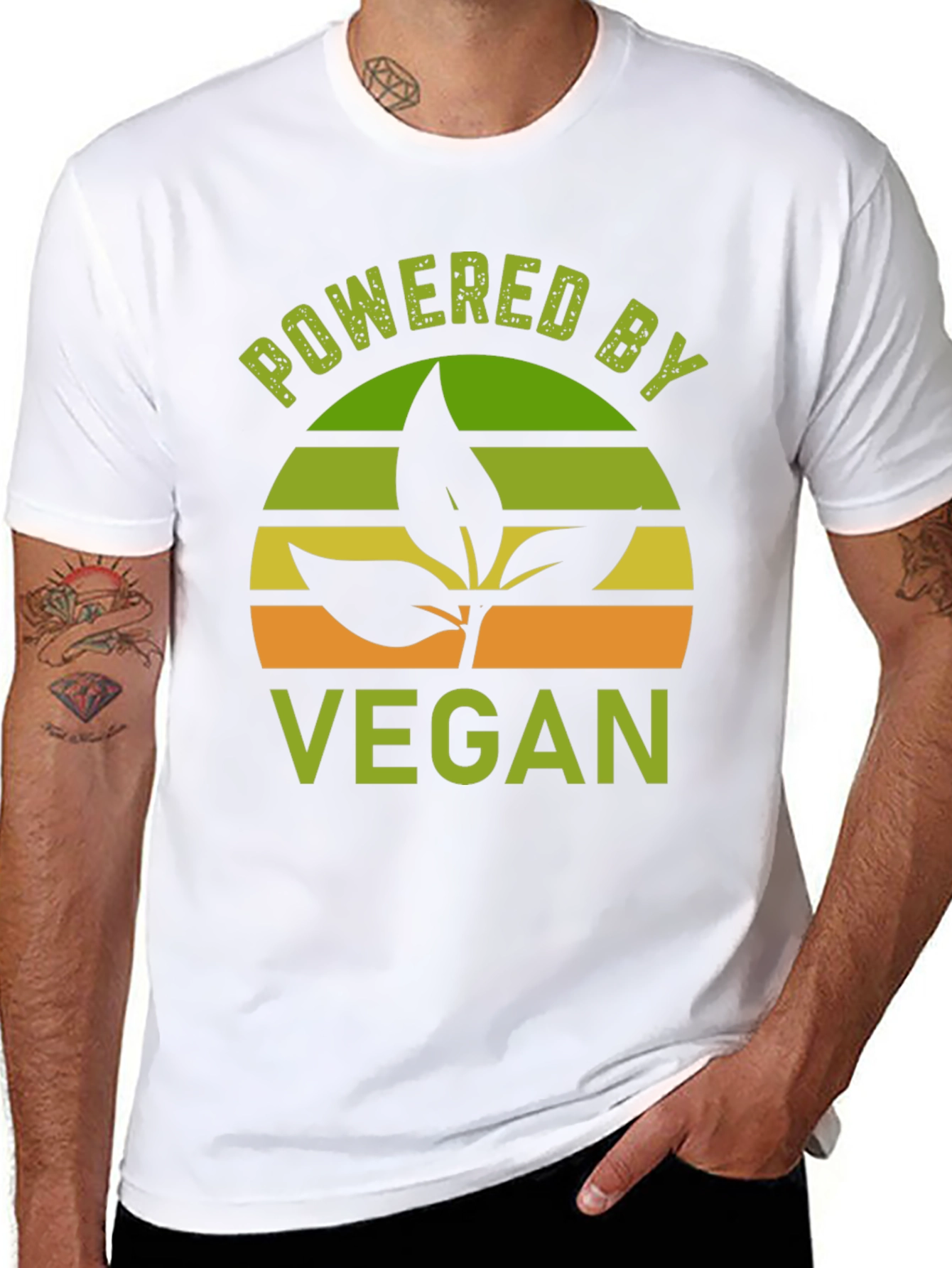 Powered By Vegan T-Shirt - Plant Based Lifestyle Tee