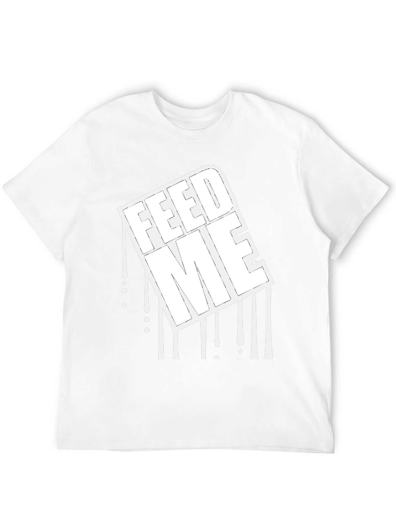 Feed Me Graphic Print Black T-Shirt