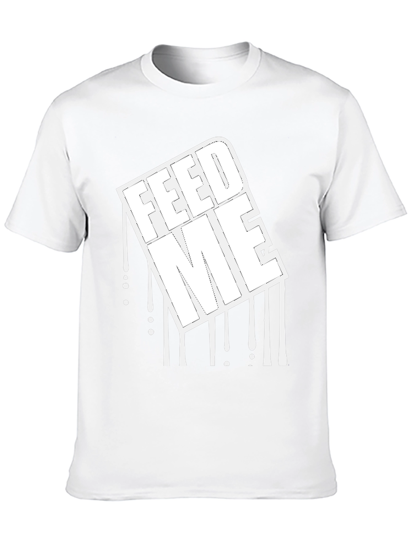 Feed Me Graphic Print Black T-Shirt