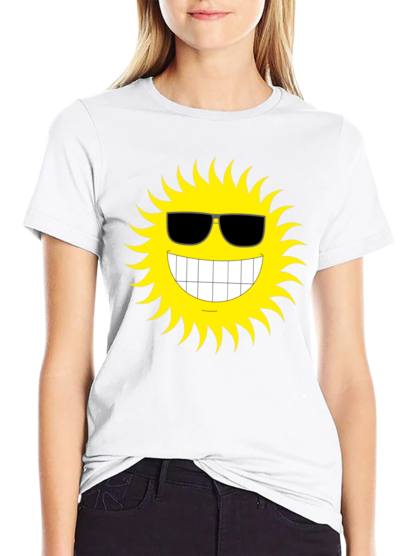 Cool Sun Graphic T-Shirt - Black Cotton Tee