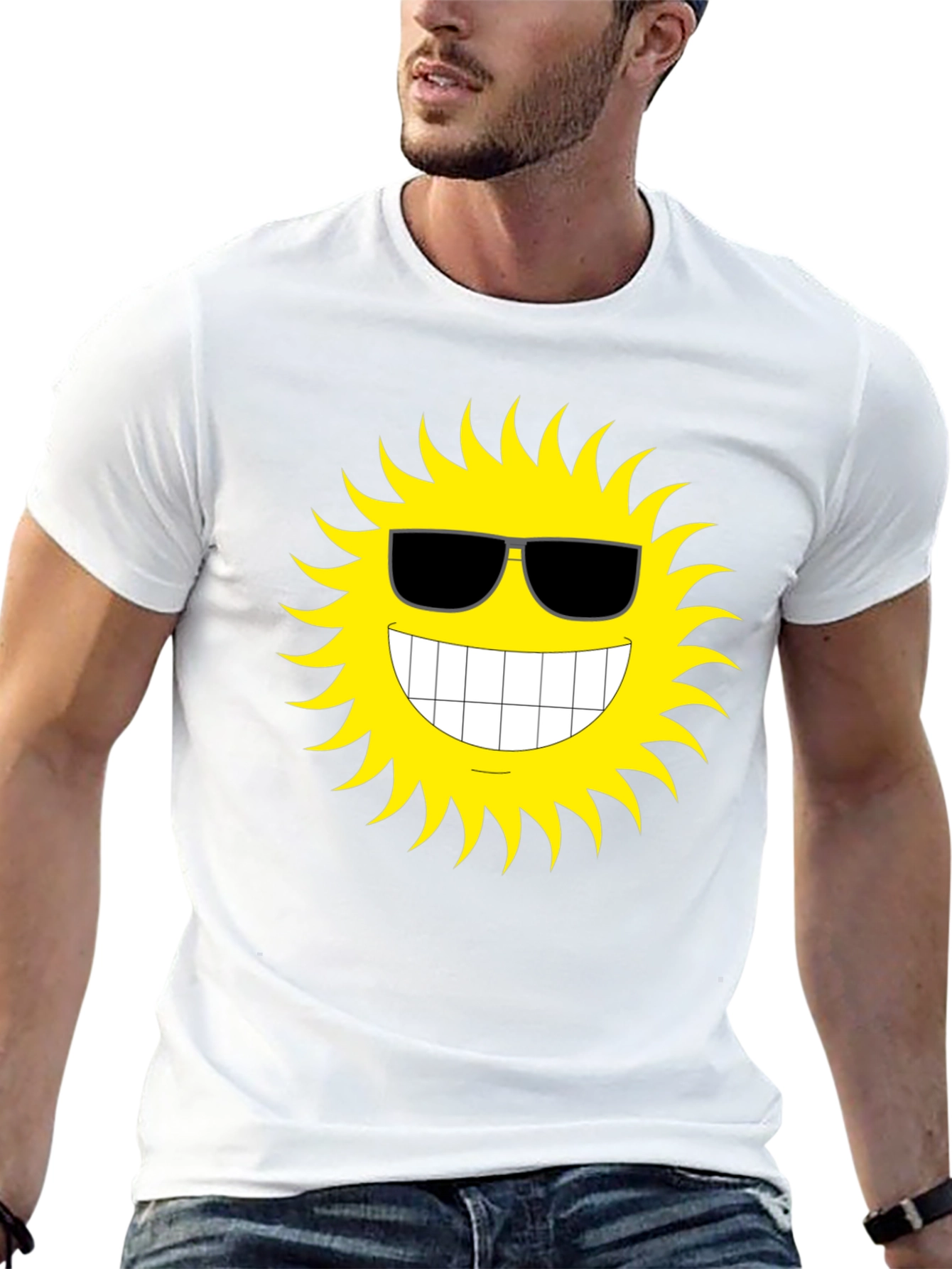 Cool Sun Graphic T-Shirt - Black Cotton Tee