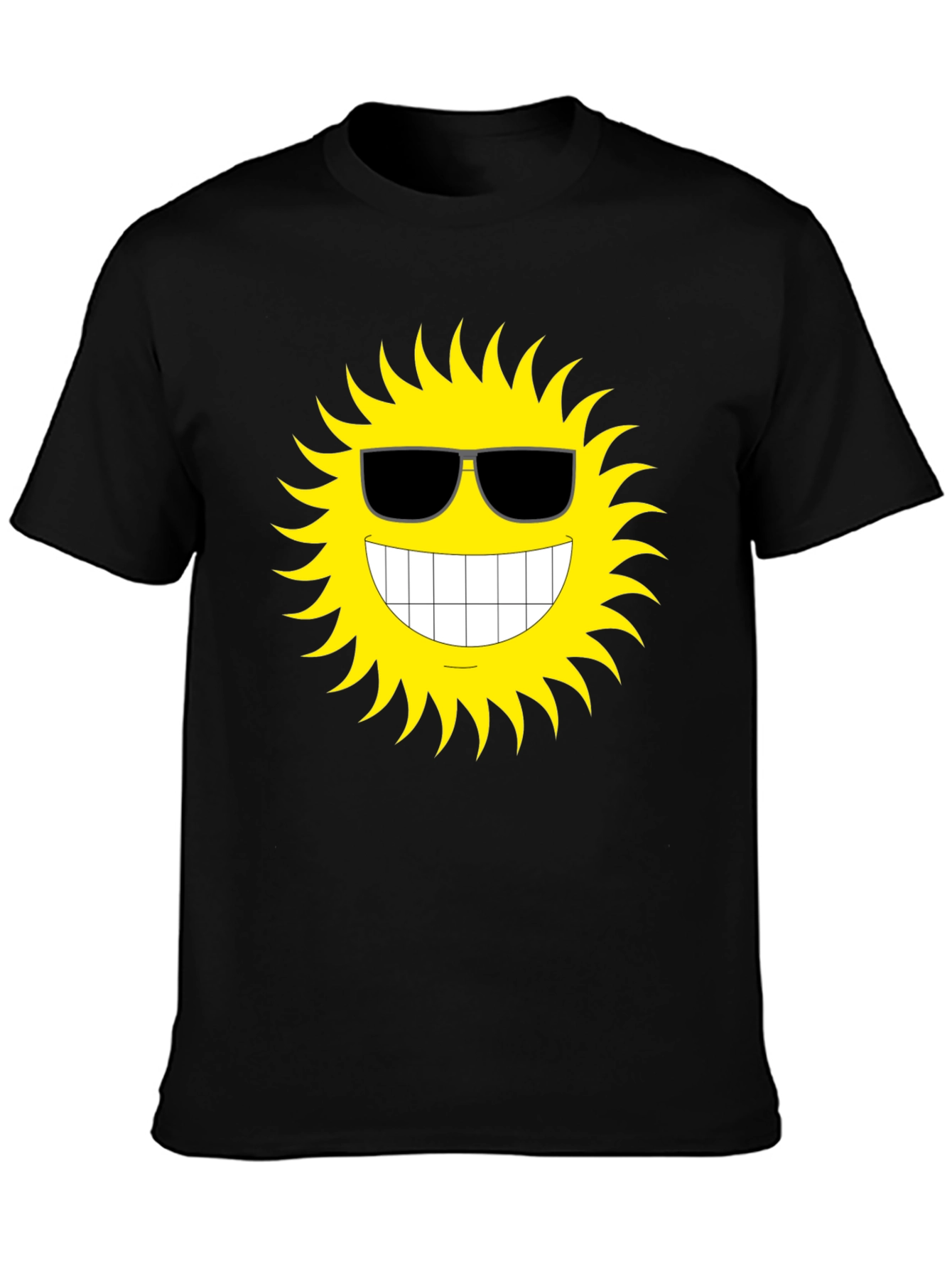 Cool Sun Graphic T-Shirt - Black Cotton Tee