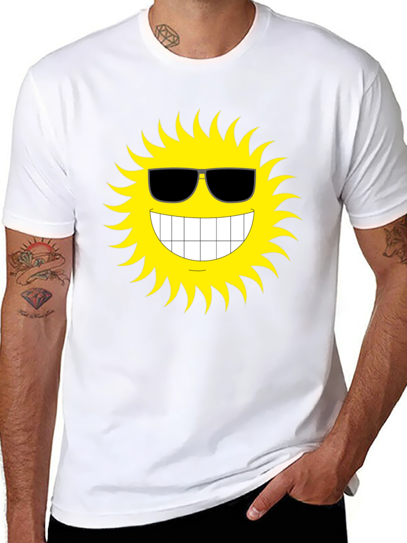 Cool Sun Graphic T-Shirt - Black Cotton Tee