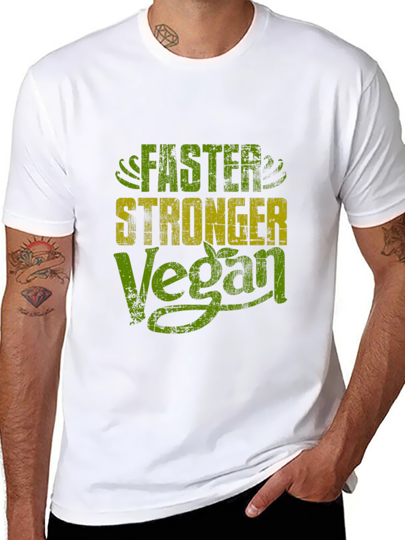Vegan Power Tee - Faster Stronger Lifestyle Shirt