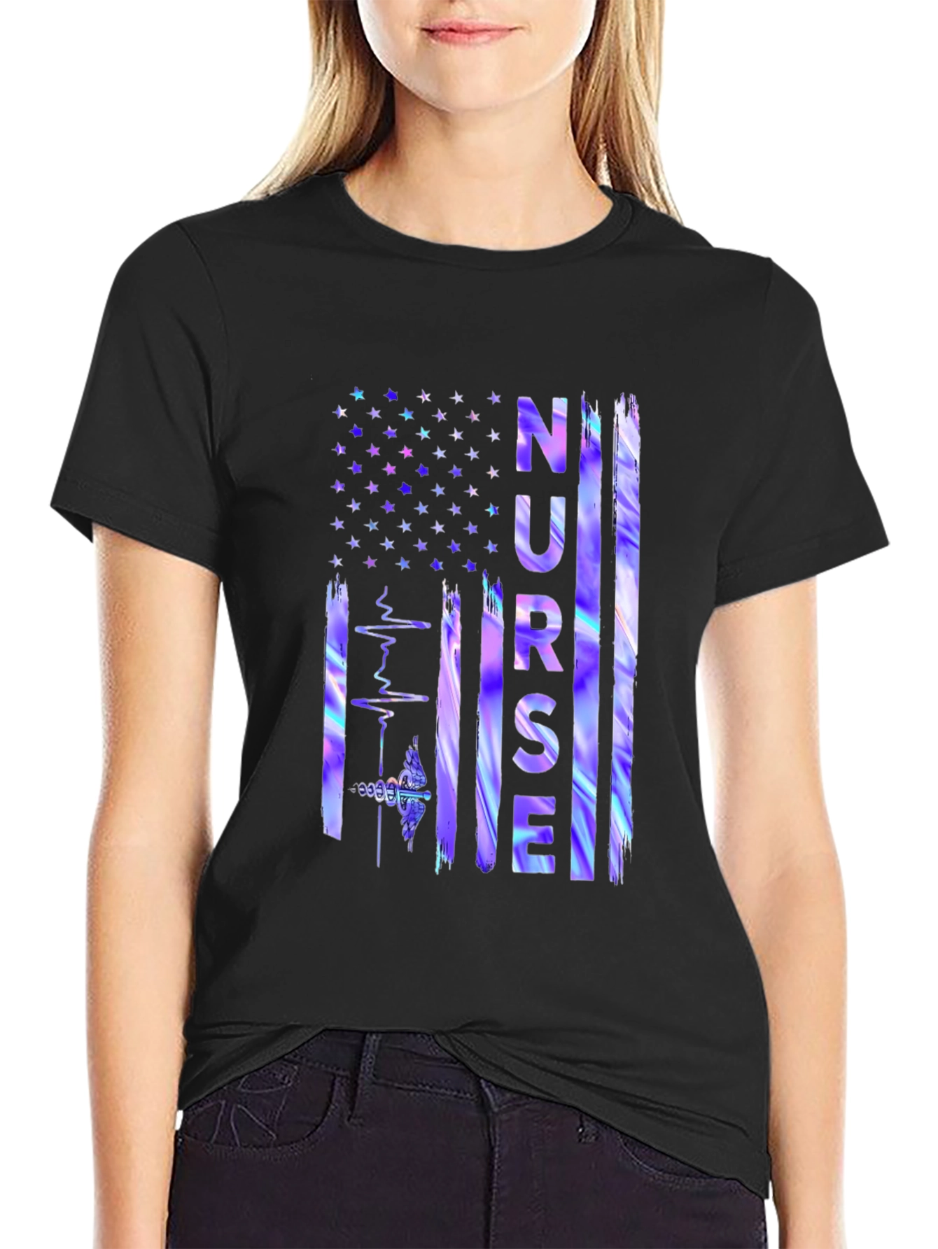 Nurse American Flag T-Shirt