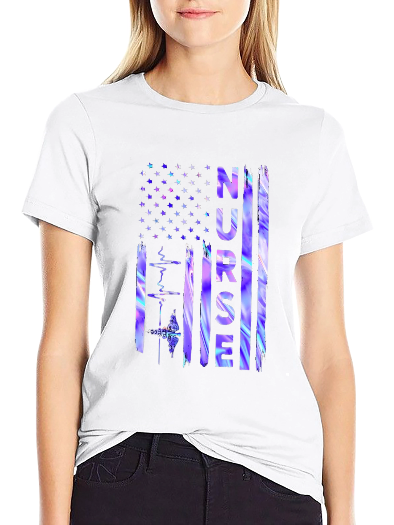 Nurse American Flag T-Shirt