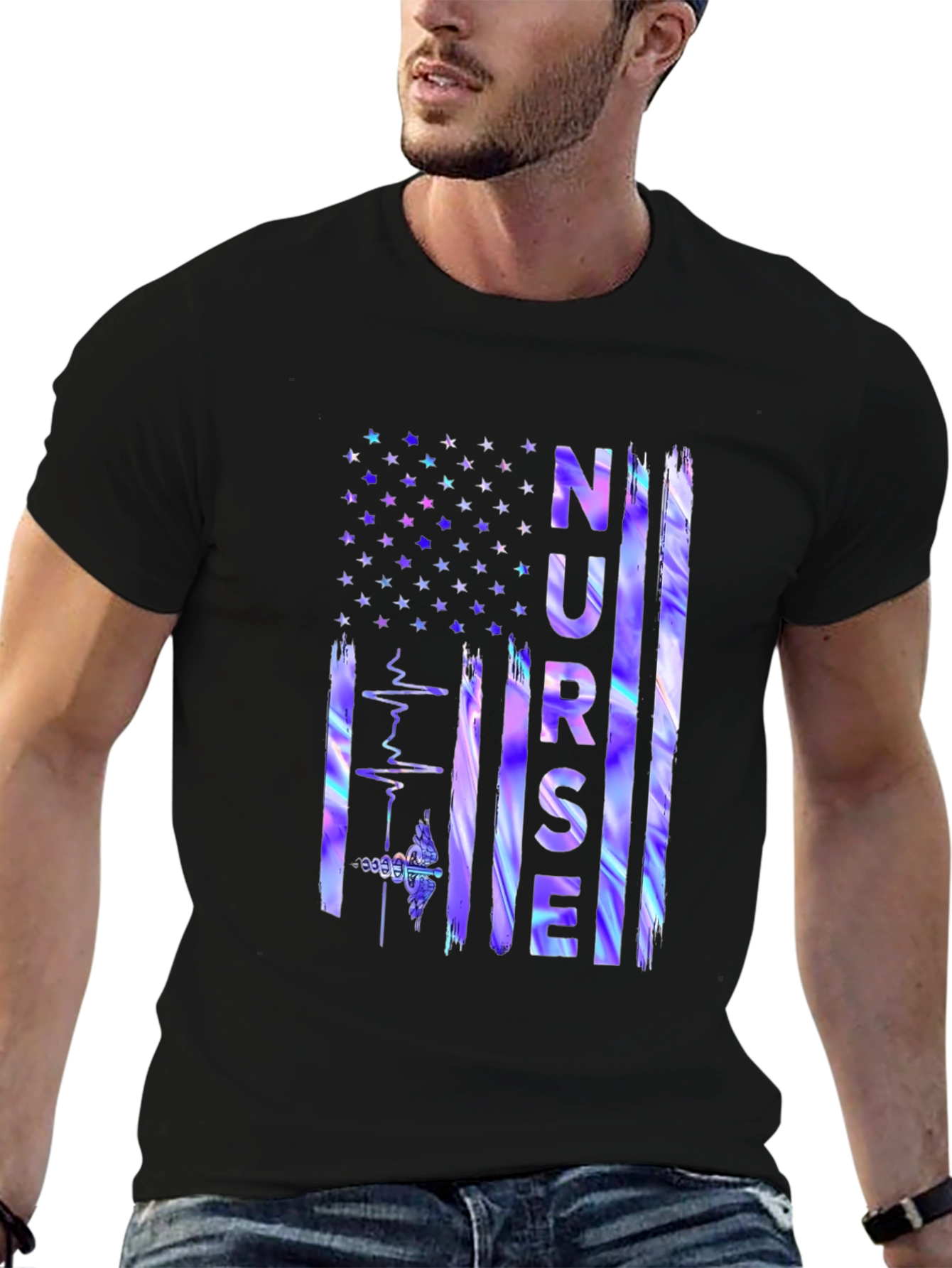 Nurse American Flag T-Shirt