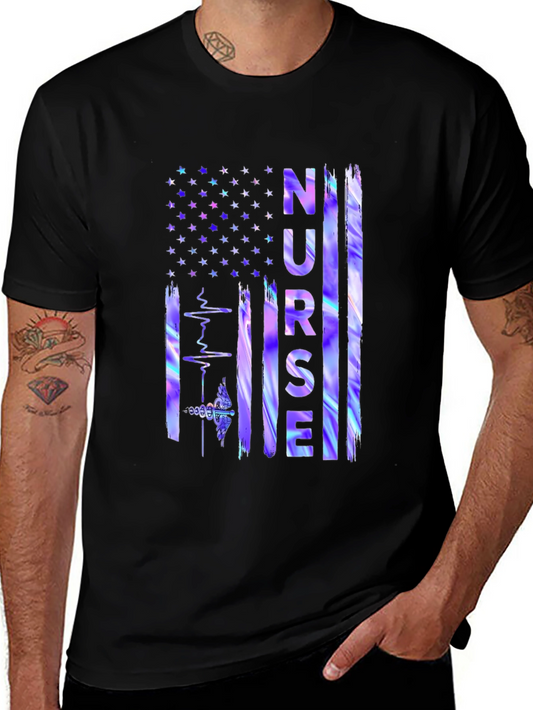 Nurse American Flag T-Shirt