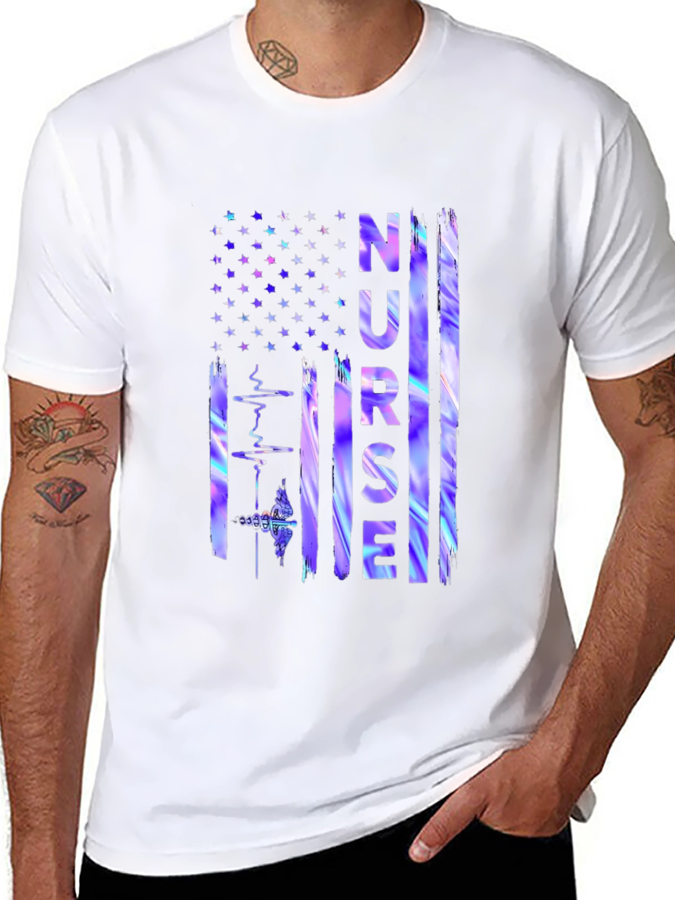 Nurse American Flag T-Shirt