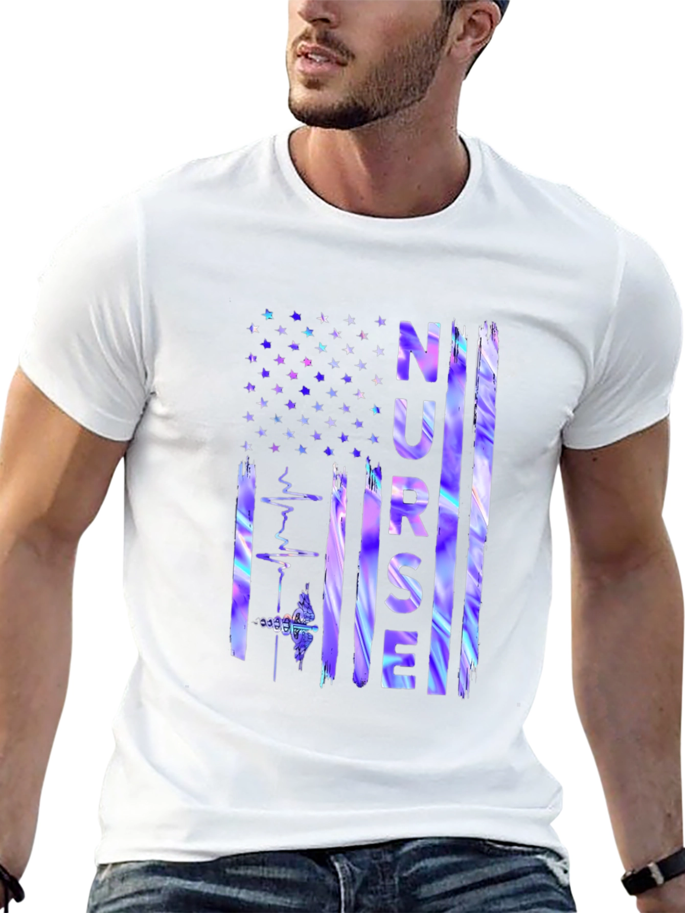 Nurse American Flag T-Shirt