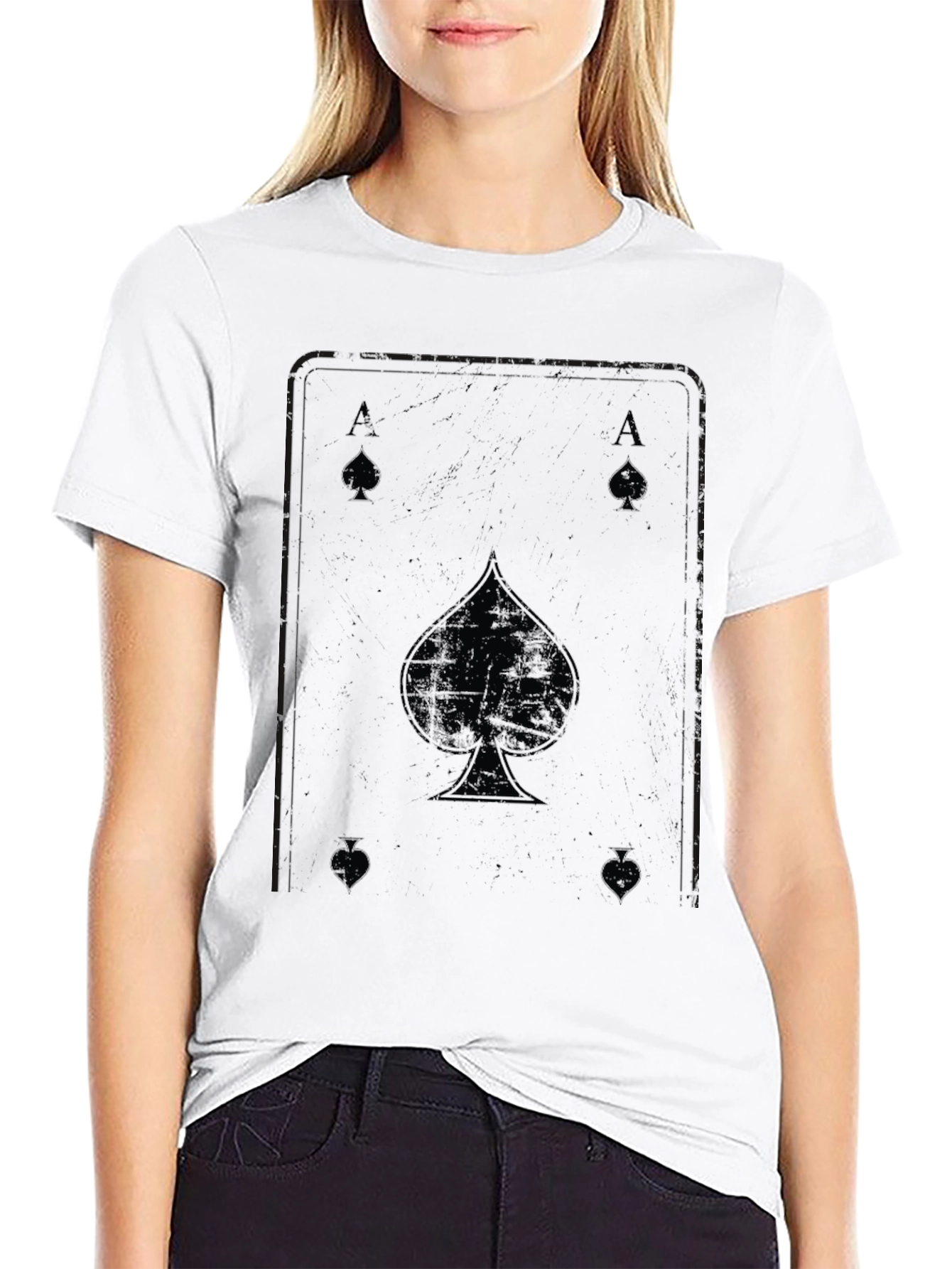 Ace of Spades Graphic Tee - Black Cotton T-Shirt