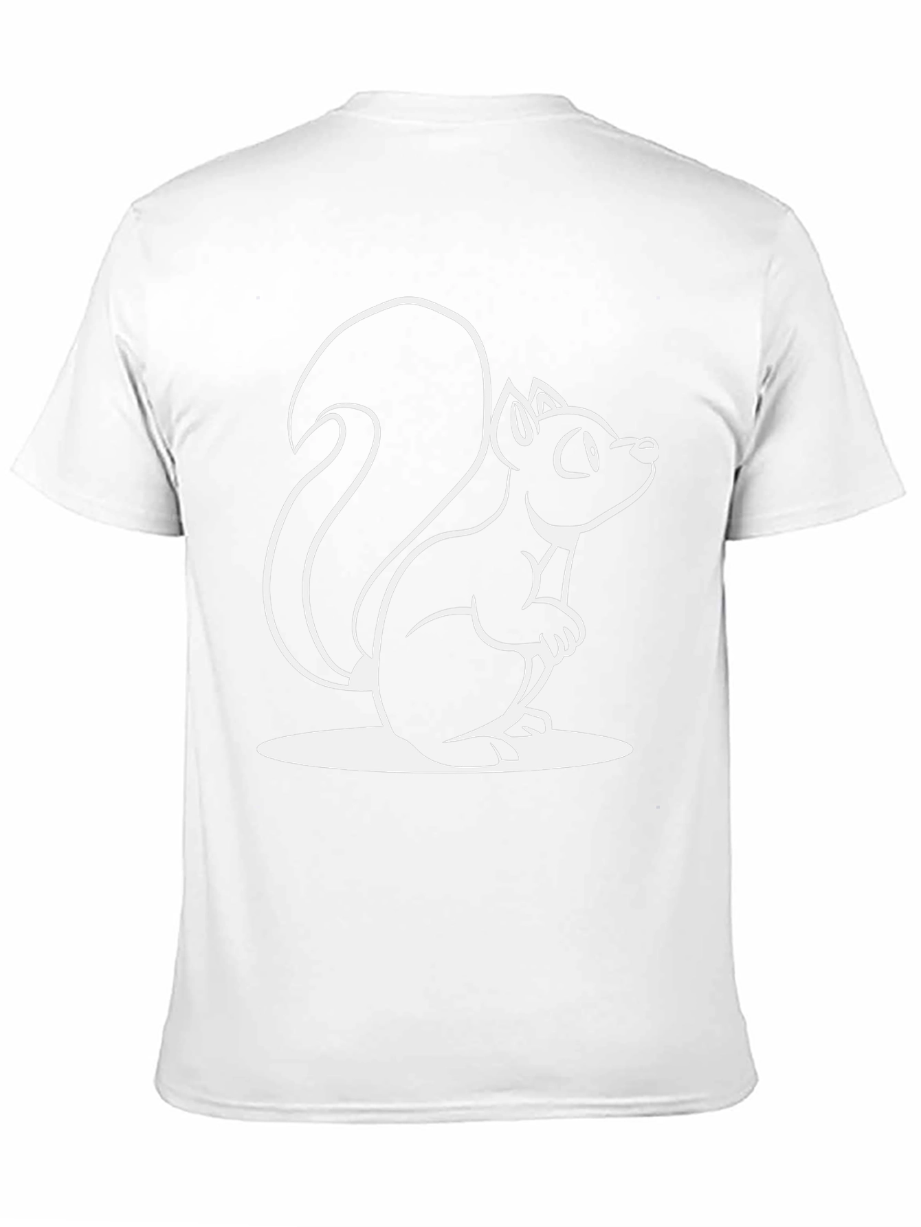 Squirrel Graphic Tee - Black Cotton Blend T-Shirt
