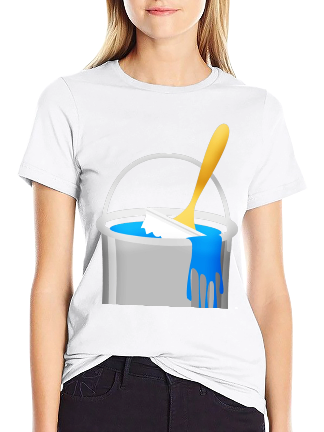 Paint Bucket Graphic Tee - Unique Design Casual Style