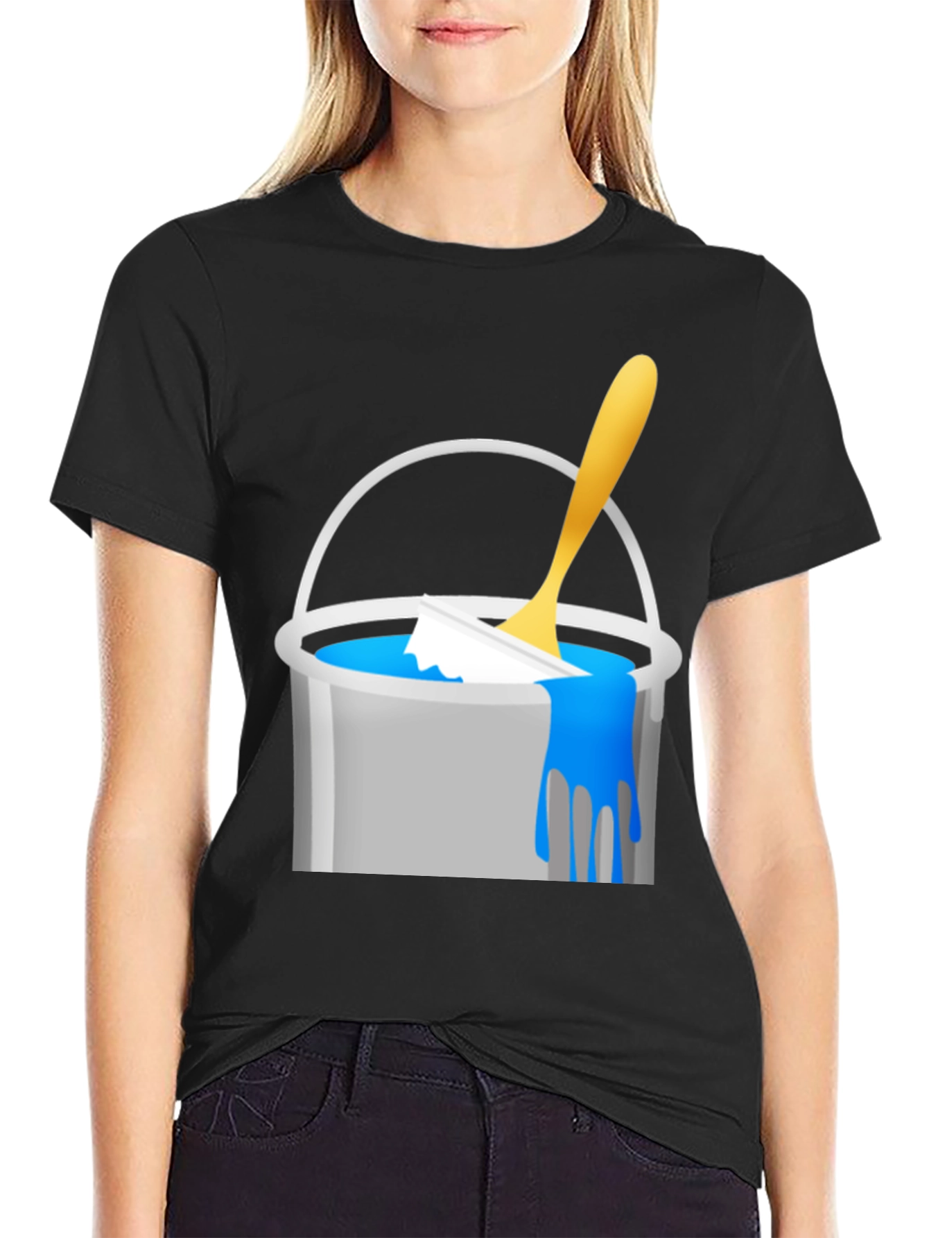 Paint Bucket Graphic Tee - Unique Design Casual Style