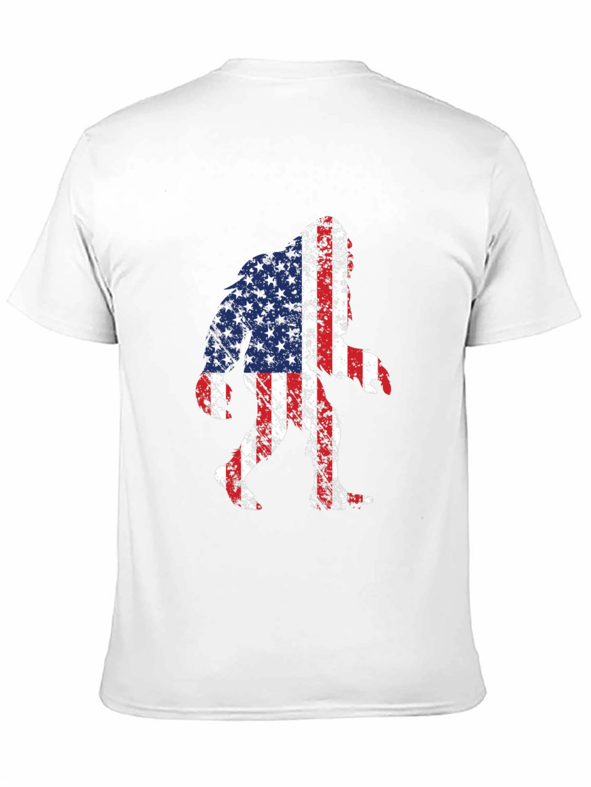 American Flag Bigfoot T-Shirt - Patriotic Sasquatch Tee
