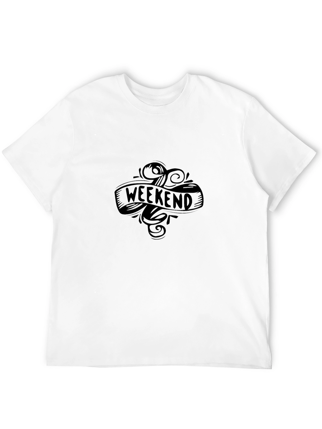 Weekend Graphic Tee - Black Short Sleeve T-Shirt
