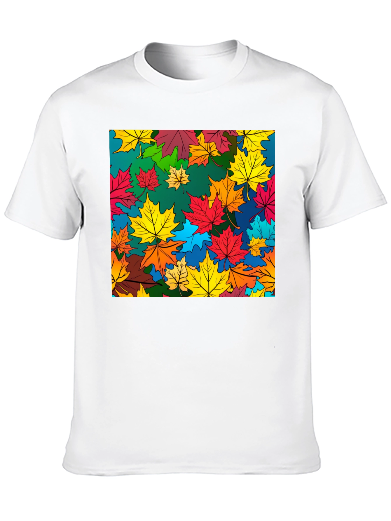 Autumn Leaves Graphic Tee - Stylish Nature Design