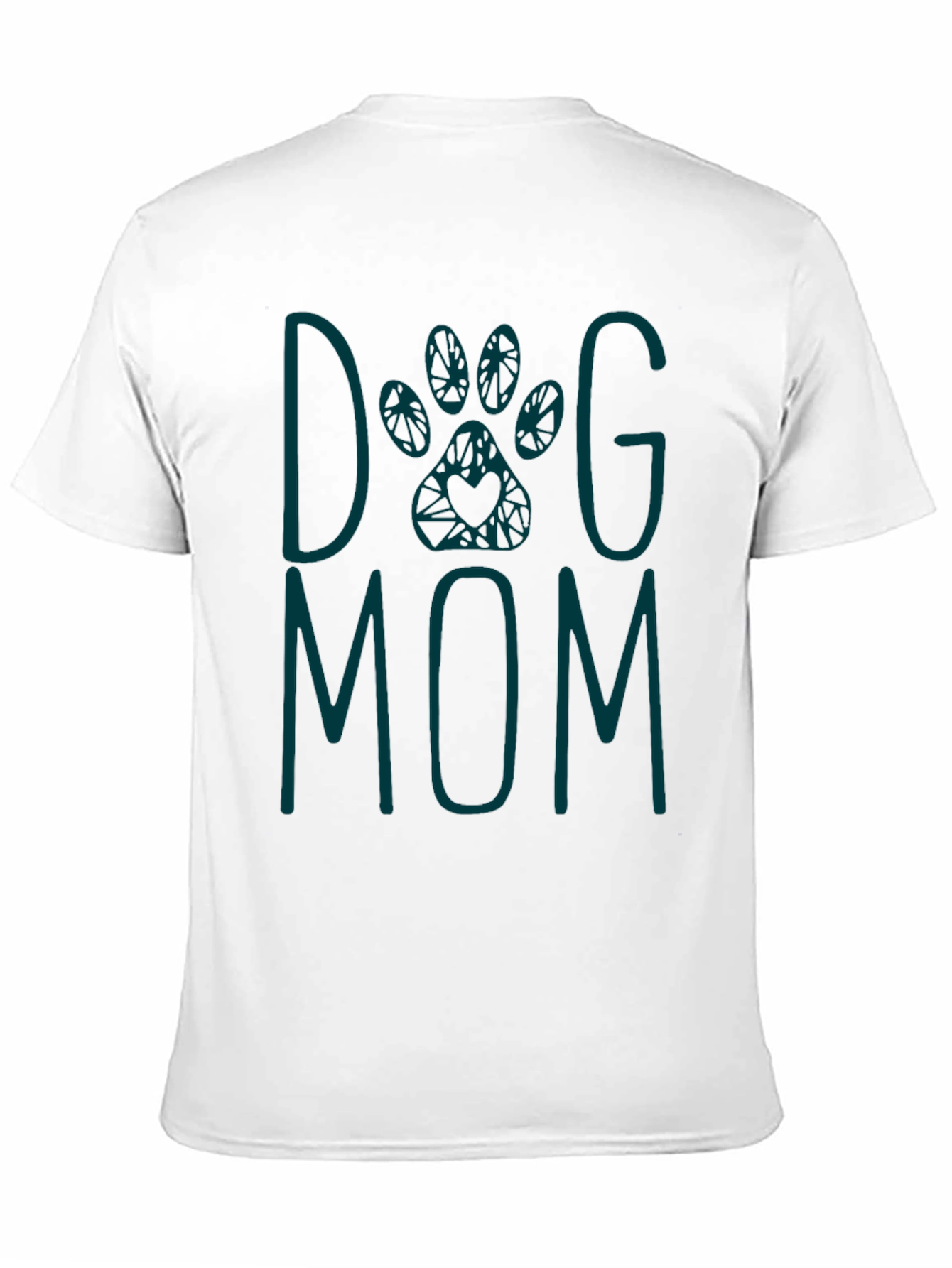 Dog Mom Graphic Tee - Teal Print