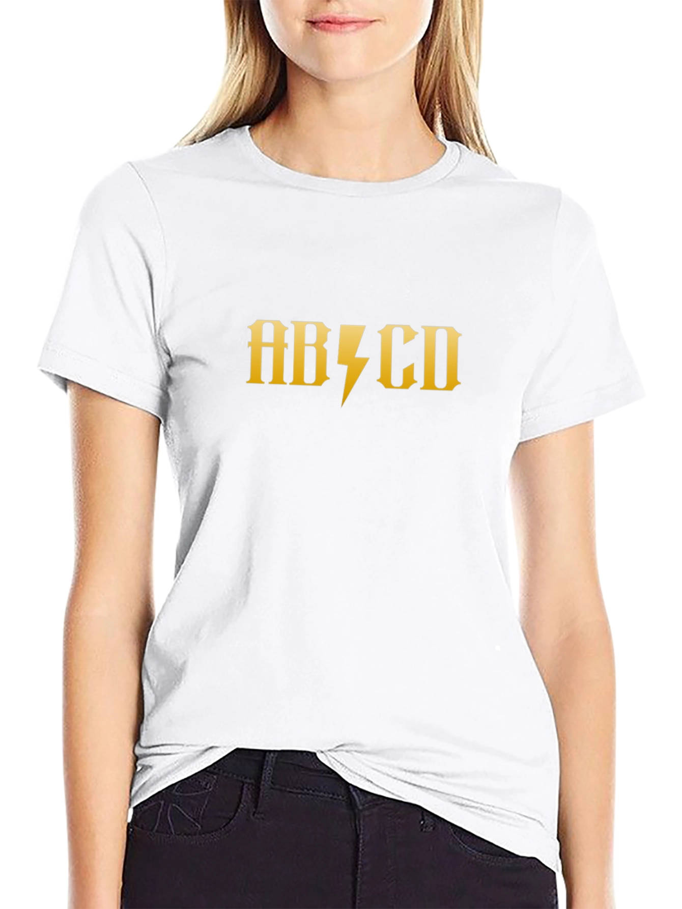 ABCD Lightning Bolt Graphic Tee - Classic Rock Style