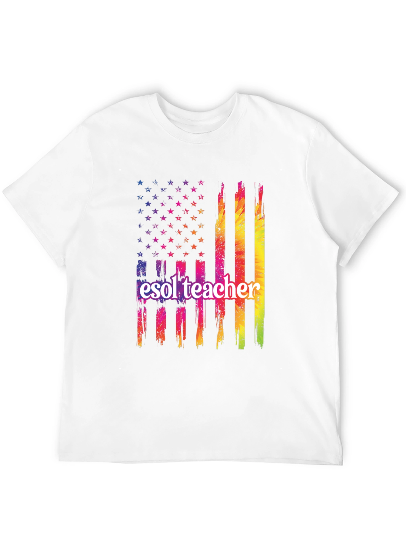 ESOL Teacher Patriotic Flag T-Shirt