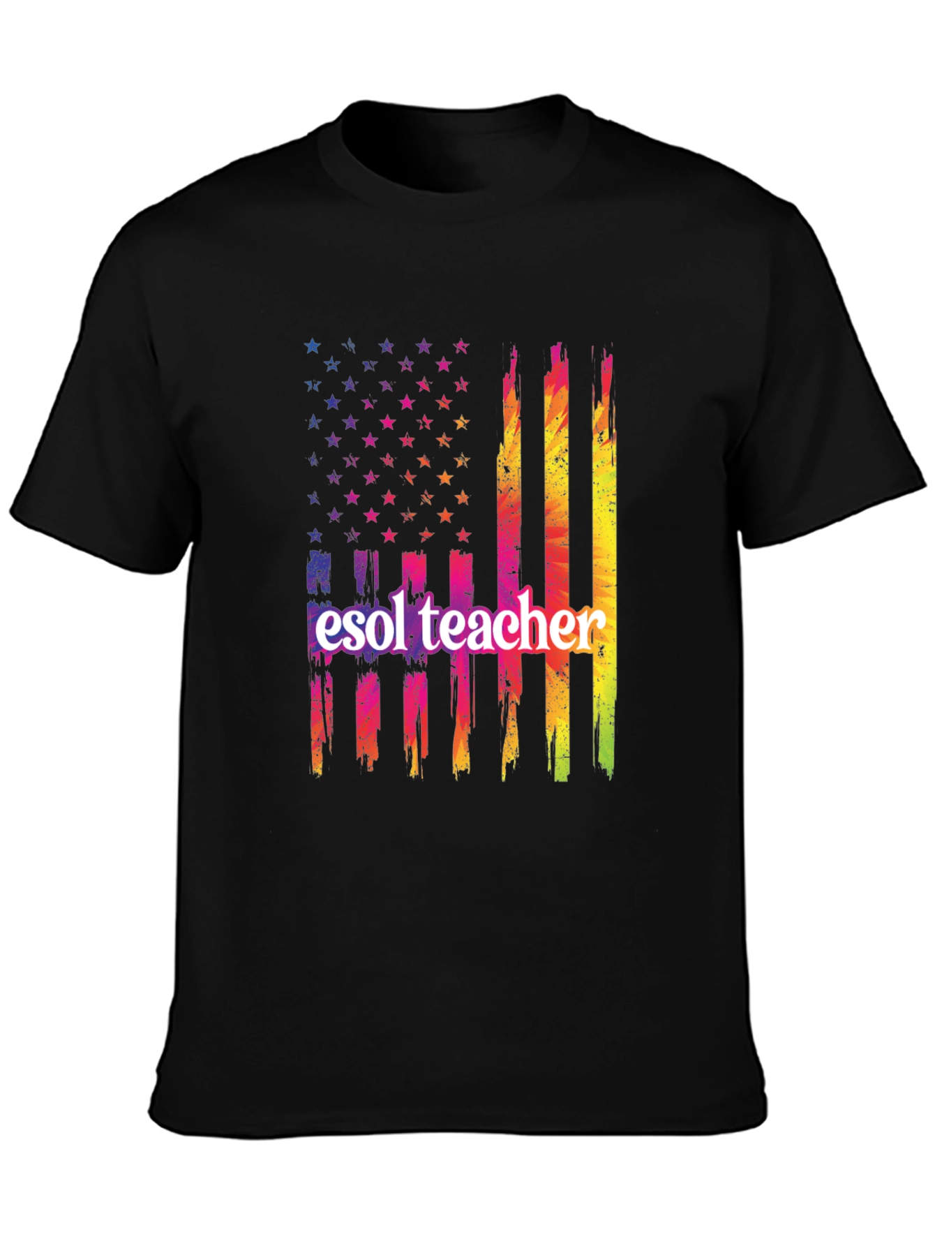 ESOL Teacher Patriotic Flag T-Shirt