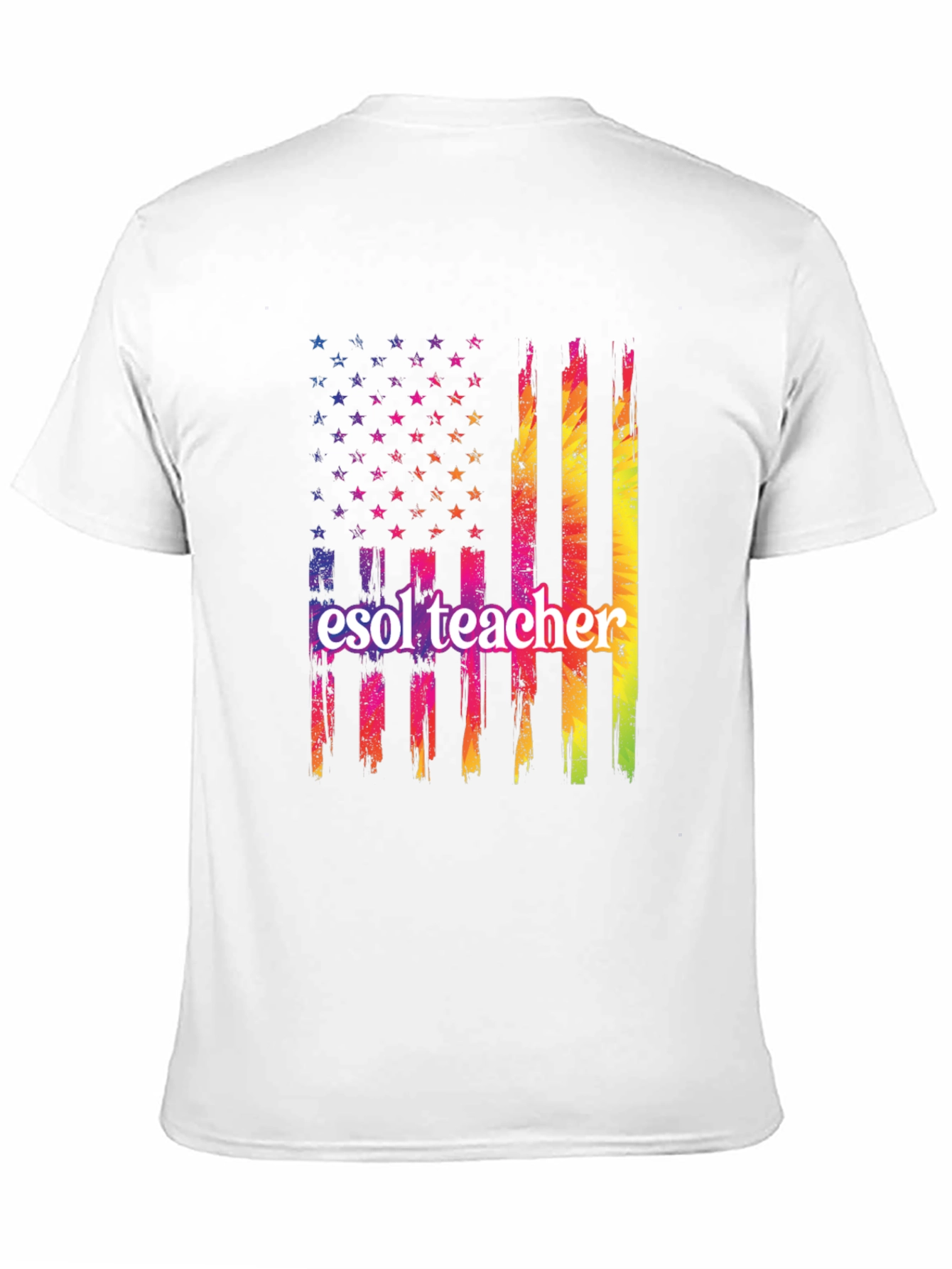 ESOL Teacher Patriotic Flag T-Shirt