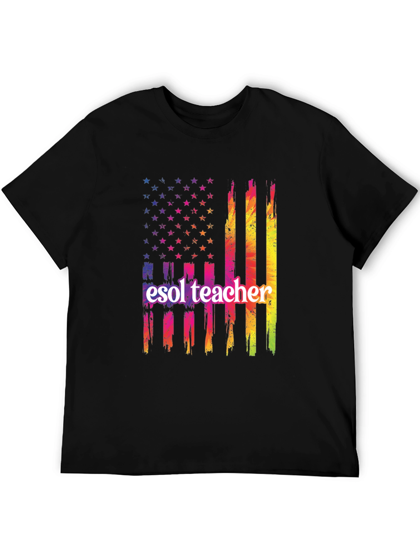 ESOL Teacher Patriotic Flag T-Shirt