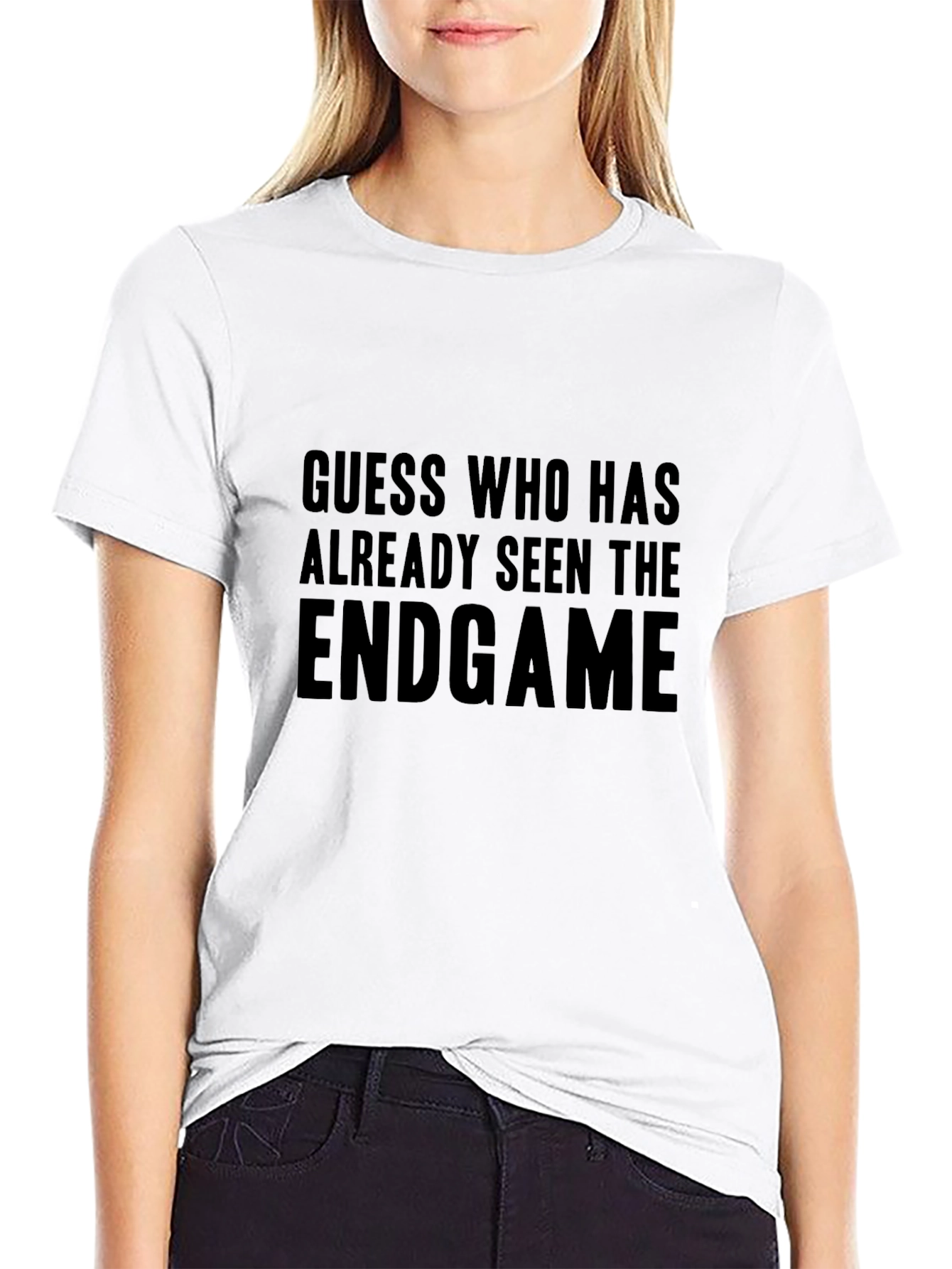 Endgame Movie Spoiler Black Tee