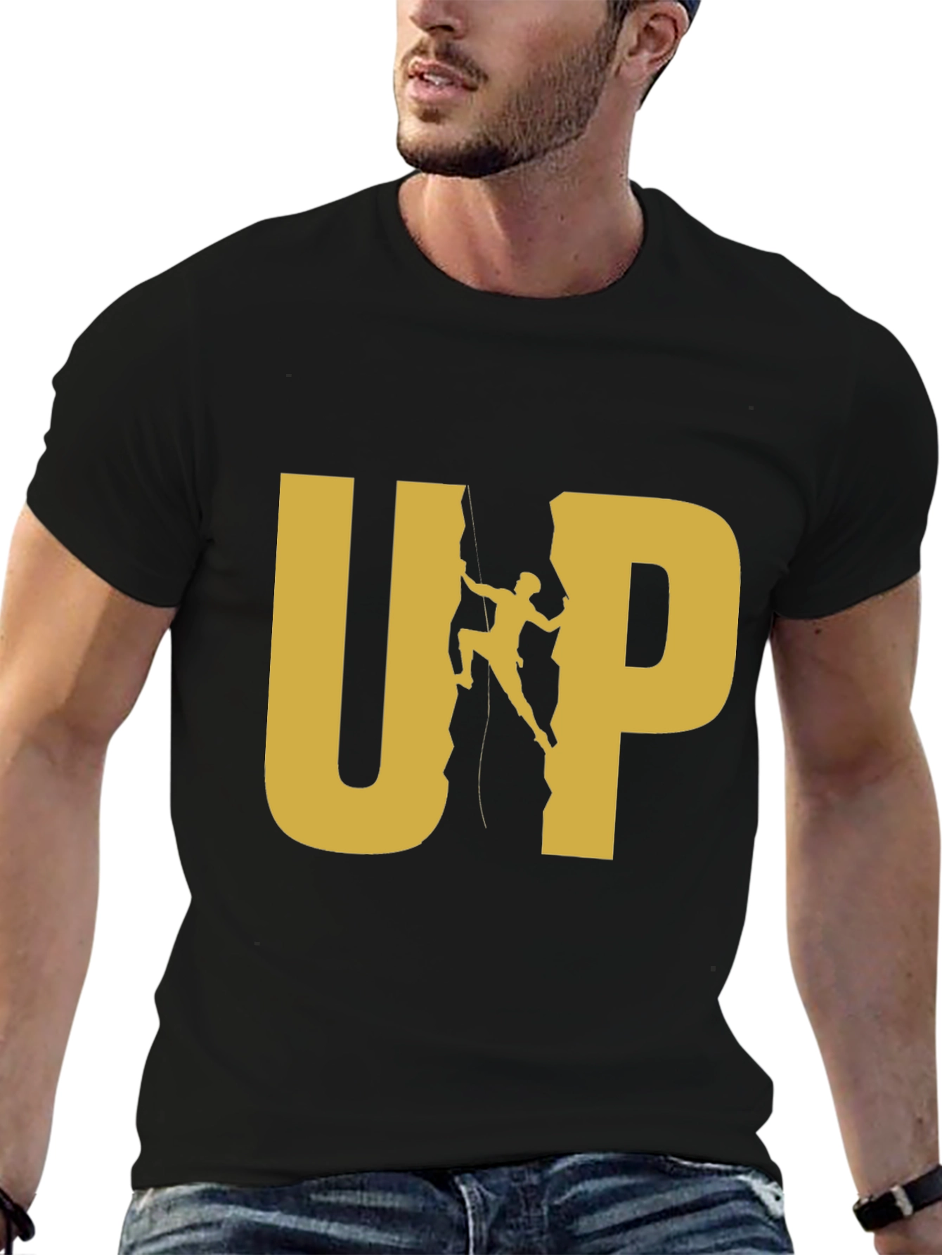 Black UP Rock Climbing Graphic Tee