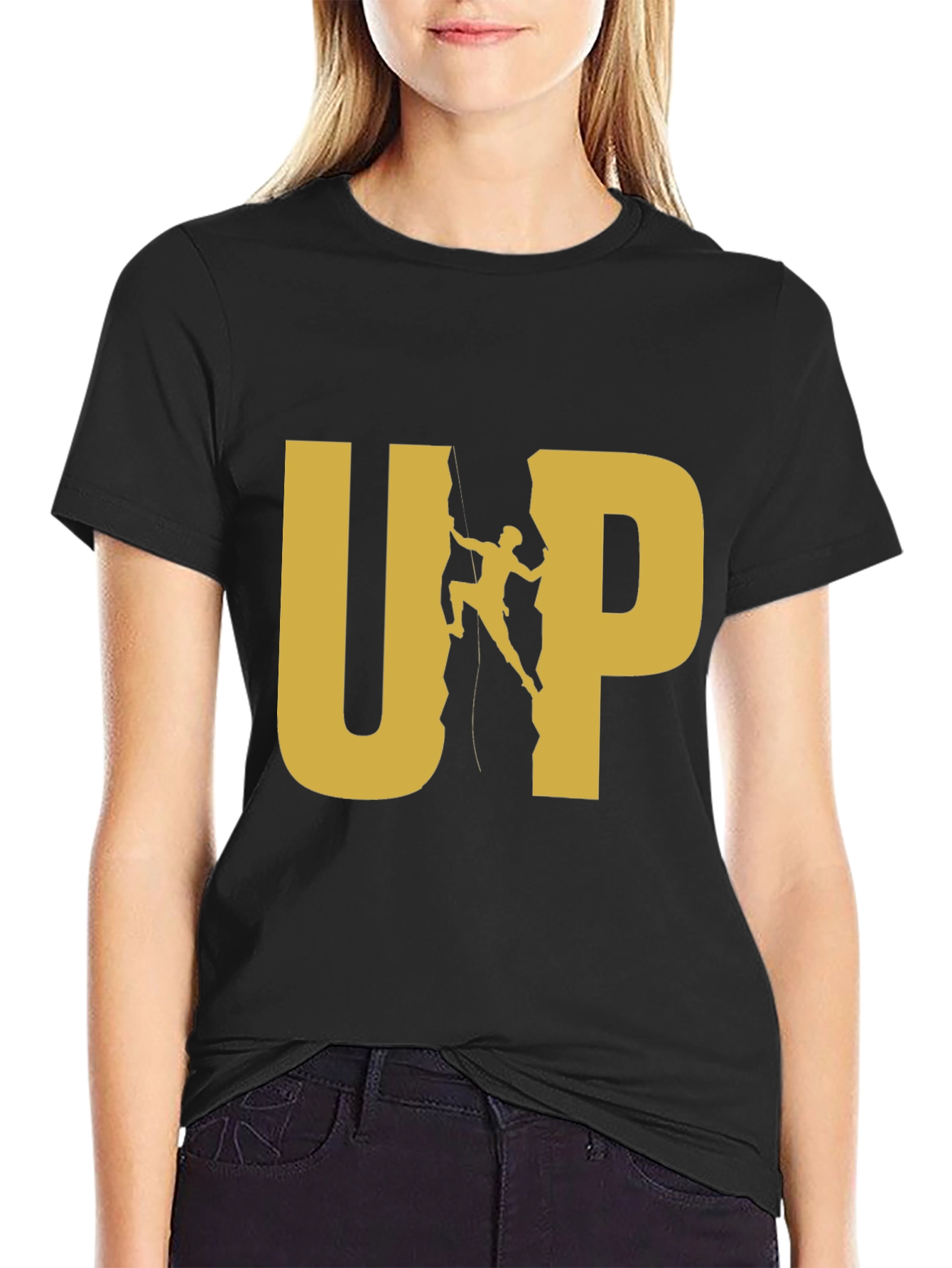 Black UP Rock Climbing Graphic Tee
