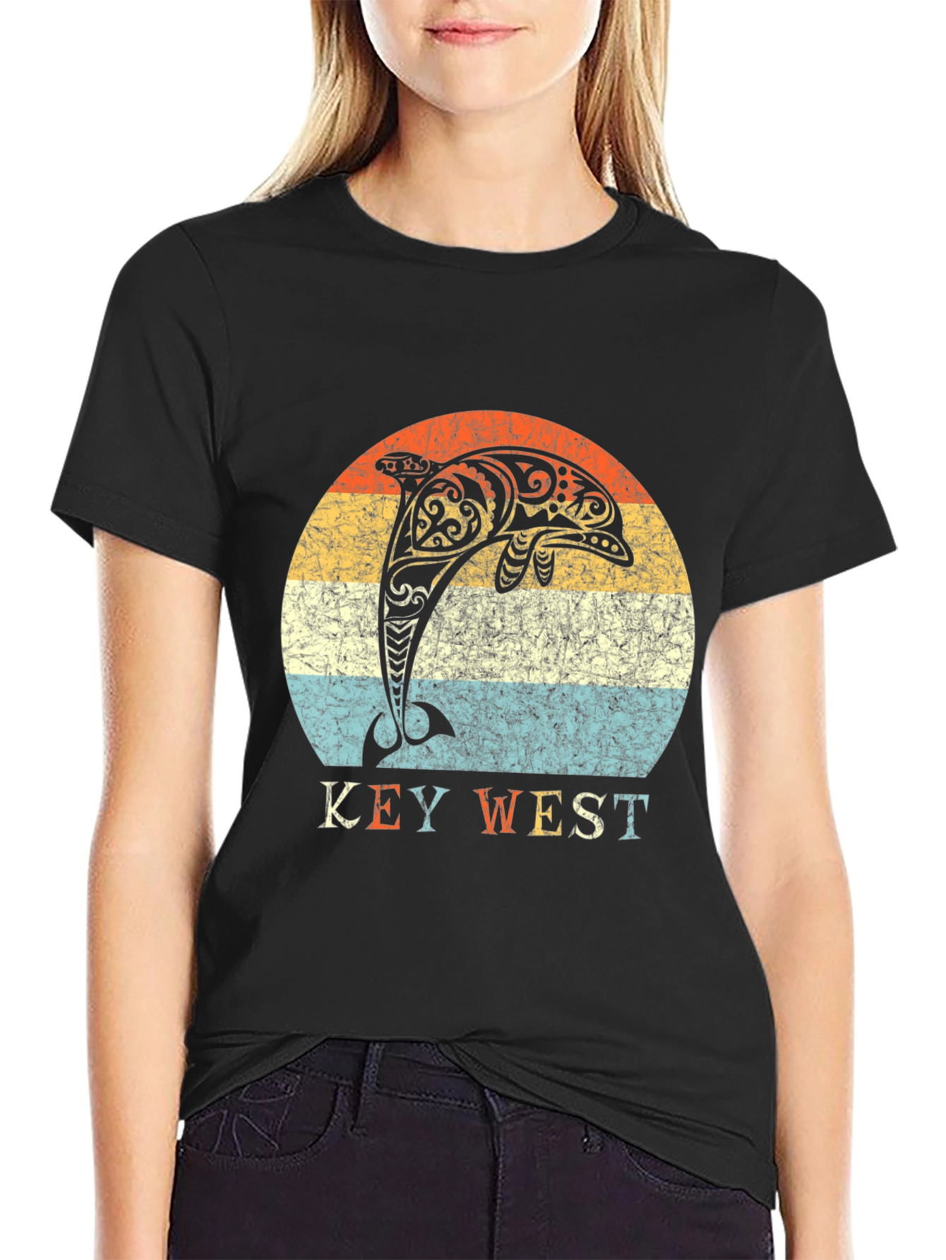Key West Dolphin Graphic T-Shirt