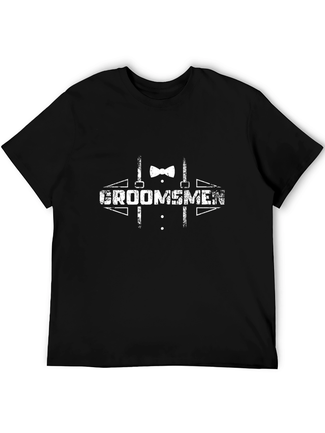 Groomsmen Tuxedo Graphic Black T-Shirt