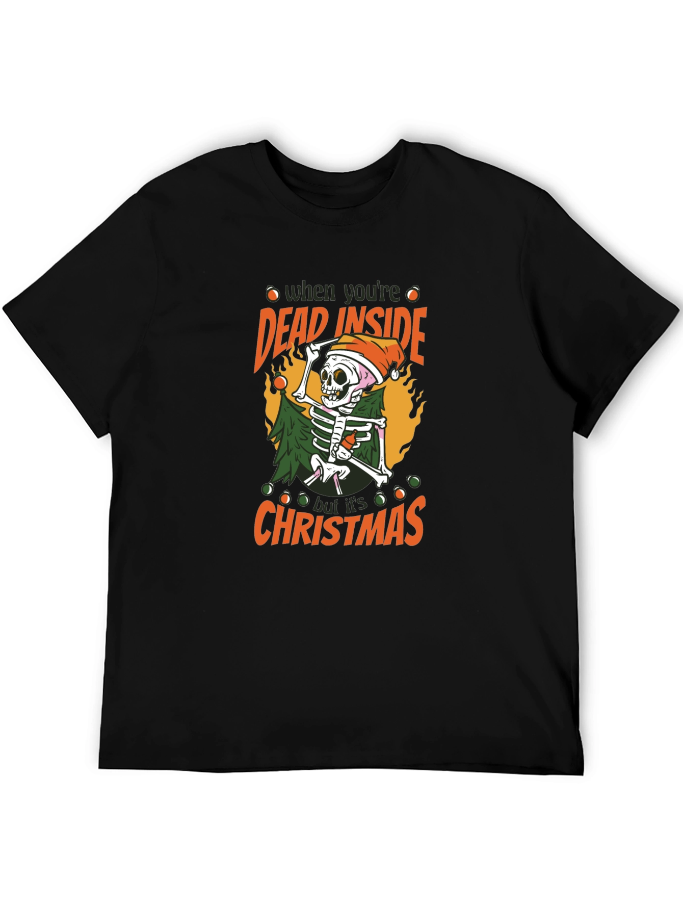 Dead Inside But Its Christmas Skeleton T-Shirt