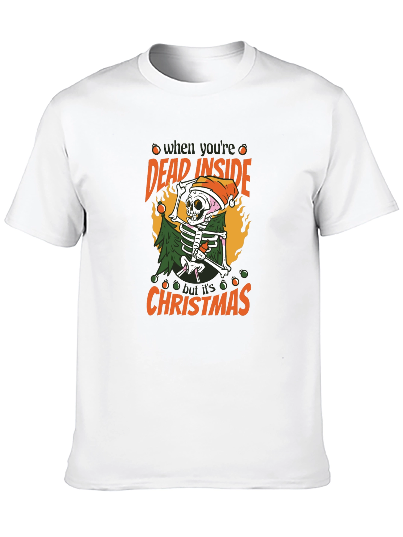 Dead Inside But Its Christmas Skeleton T-Shirt