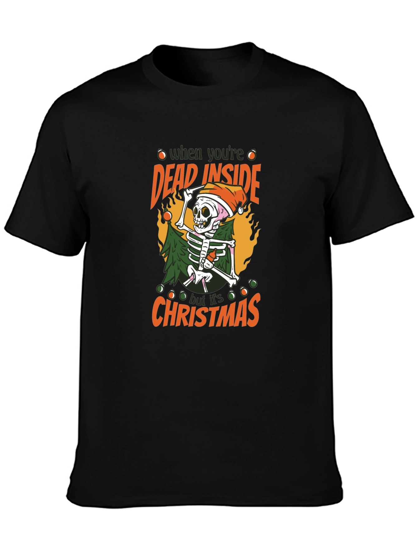 Dead Inside But Its Christmas Skeleton T-Shirt