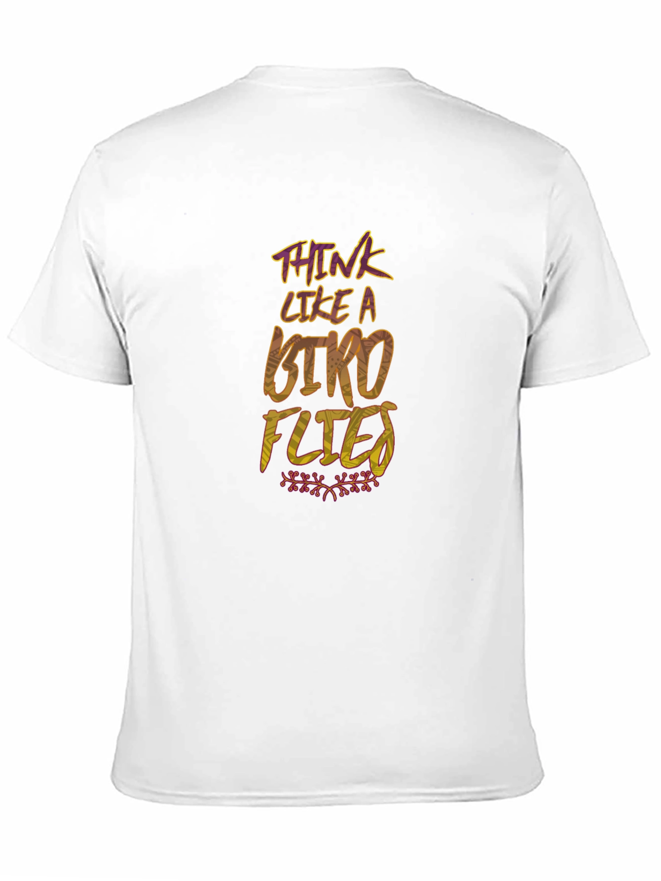 Think Like a Bird Flies Black Graphic T-Shirt