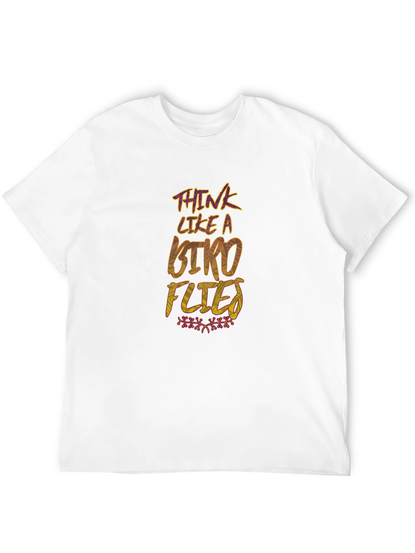 Think Like a Bird Flies Black Graphic T-Shirt