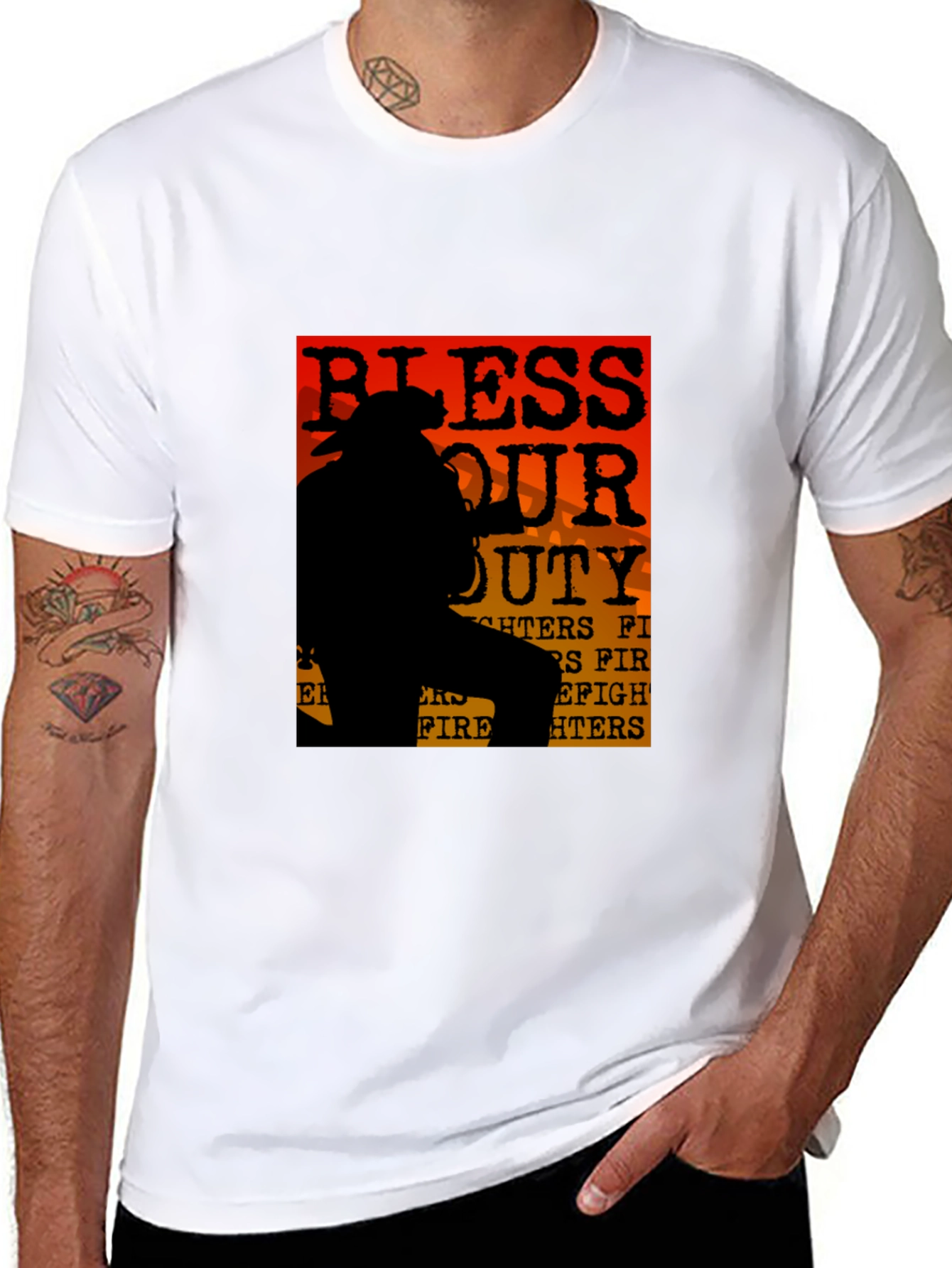 Bless Our Duty Firefighter T-Shirt