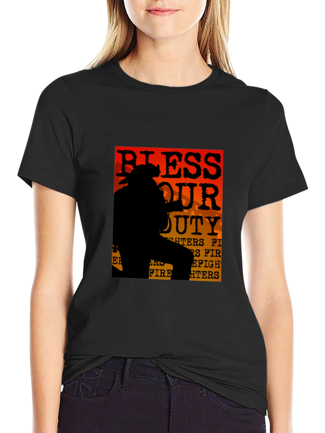 Bless Our Duty Firefighter T-Shirt