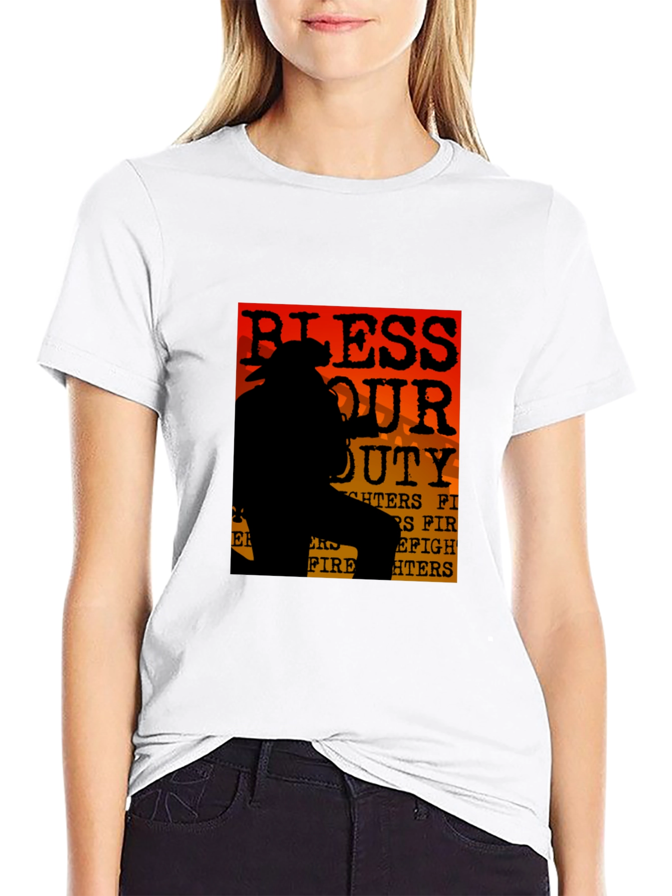 Bless Our Duty Firefighter T-Shirt