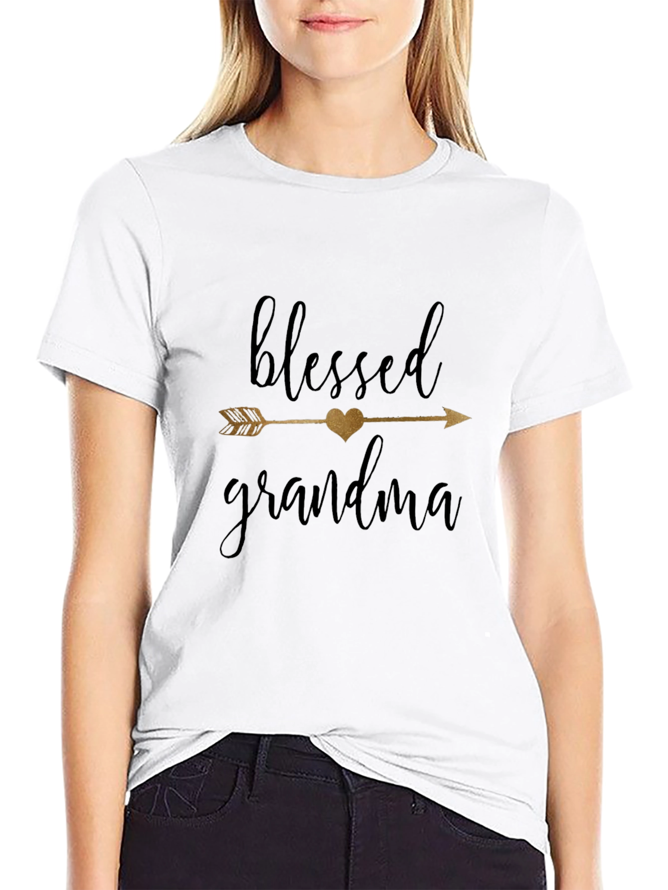 Blessed Grandma T-Shirt - Arrow Heart Design