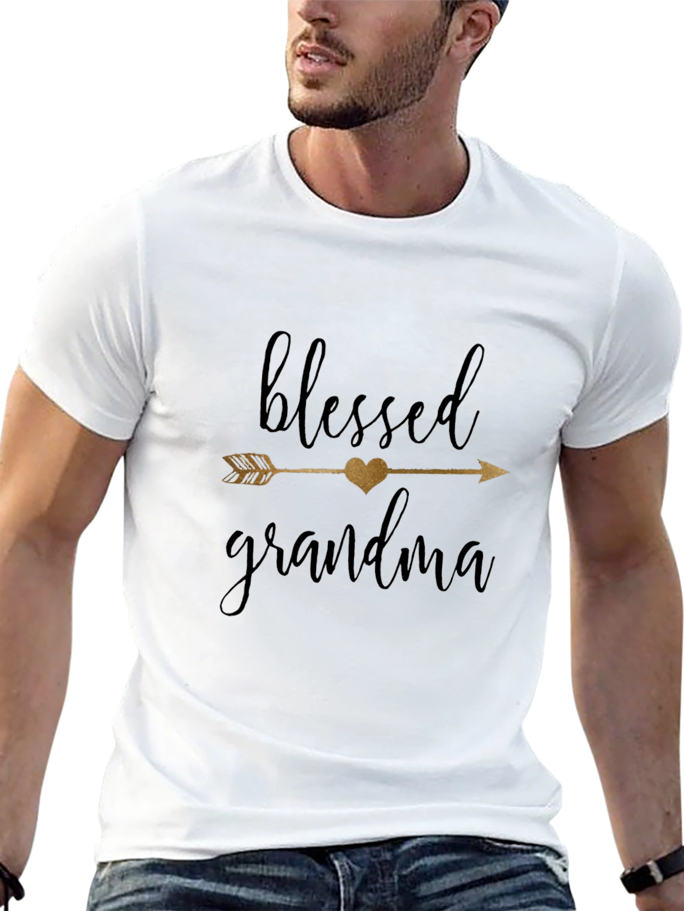 Blessed Grandma T-Shirt - Arrow Heart Design