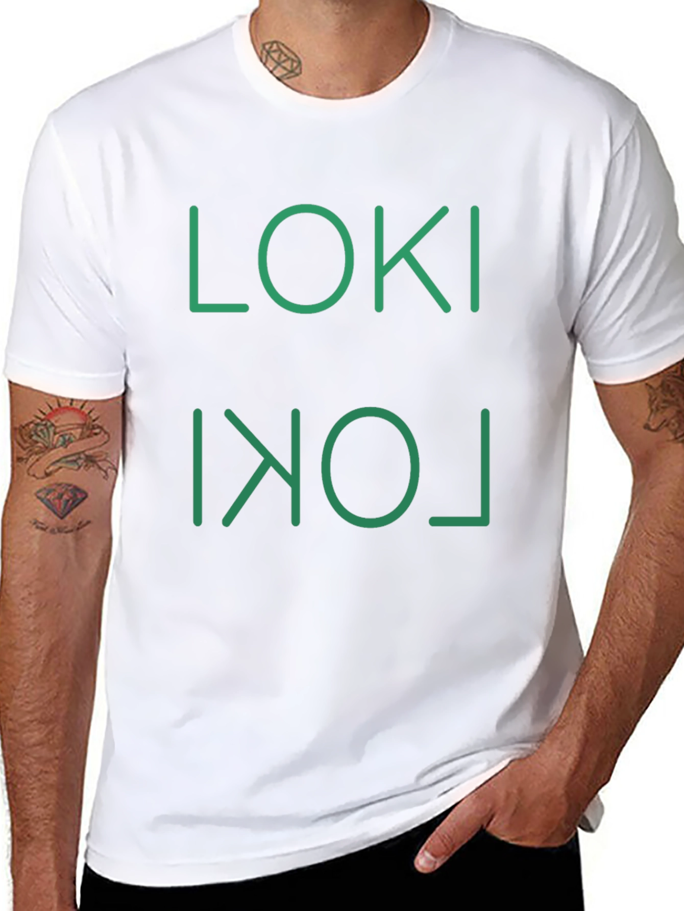 Loki Inverted Logo Black Graphic T-Shirt